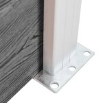 vidaXL Clôture de jardin WPC 1218x186 cm Gris