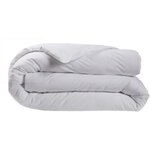 Housse de couette - 240 x 220 cm - Coton - Antibactérien - Blanc