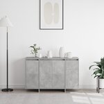 vidaXL Buffet gris béton Gris béton Mélamine 120 x 41 x 75 cm