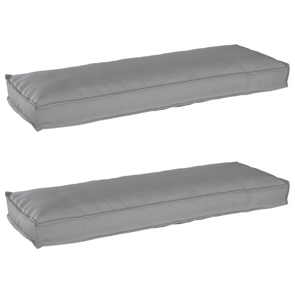 vidaXL Coussins de palette pour banc 2 Pièces Gris 120x40x8 cm Tissu Oxford