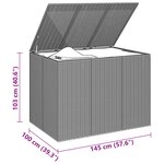 vidaXL Boîte à coussins de jardin Résine tressée 145x100x103 cm Gris