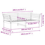 vidaXL Lit de jour sans matelas cire marron 75x190 cm pin massif