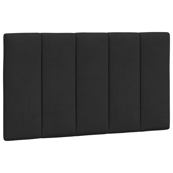 vidaXL Coussin de tête de lit noir 80 cm velours