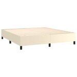 vidaXL Cadre de lit sans matelas crème 180x200 cm similicuir