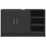 vidaXL Armoire d'évier noir 90x29x55 cm bois d'ingénierie