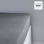 Drap housse - 160 x 200+25 cm jersey - Acier
