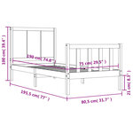 vidaXL Cadre de lit sans matelas bois de pin massif