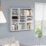 vidaXL Étagère murale Blanc 90x16x78 cm Bois d’ingénierie