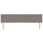 vidaXL Tête de lit LED Design Lignes Taupe 200 cm Tissu