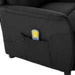 vidaXL Chaise de massage en tissu noir