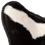 Vidaxl chaise papillon noir et blanc cuir véritable de vache