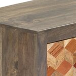 vidaXL Meuble TV Gris 120 x 30 x 40 cm Bois massif de manguier