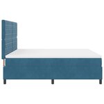 vidaXL Lit à ressort avec matelas et LED Bleu Foncé 180x200 cm Velours