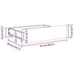 vidaXL Tiroirs de rangement dessous de lit 2 Pièces gris foncé
