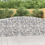 vidaXL Paniers à gabions arqués 5 Pièces 400x50x100/120 cm Fer galvanisé