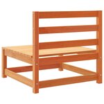 vidaXL Salon de jardin 3 Pièces cire marron bois de pin massif