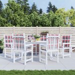 vidaXL Coussins de chaise de jardin à dossier bas lot de 6 rouge