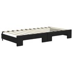 vidaXL Lit de jour avec gigogne sans matelas noir 100x200 cm