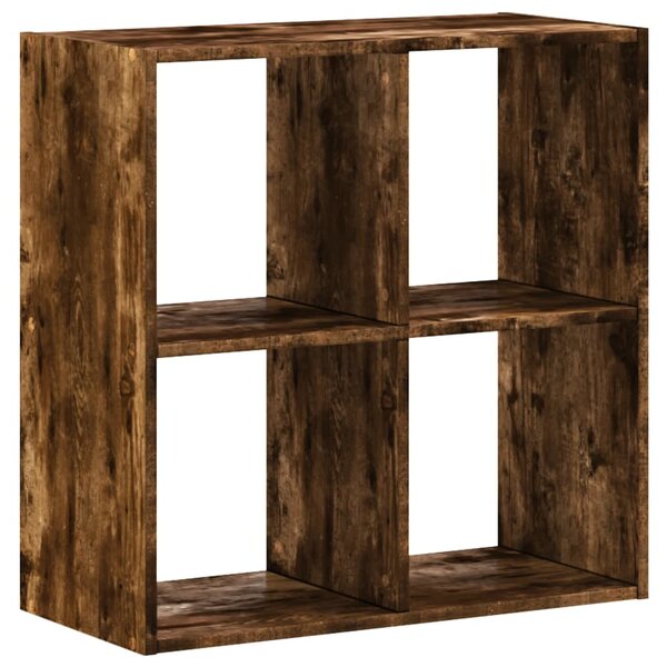vidaXL Bibliothèque chêne fumé 68 5x32x68 5 cm bois d'ingénierie