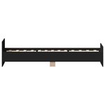 vidaXL Cadre de lit sans matelas noir 90x200 cm bois d'ingénierie