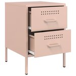 vidaXL Table de chevet rose 36x39x50 5 cm acier