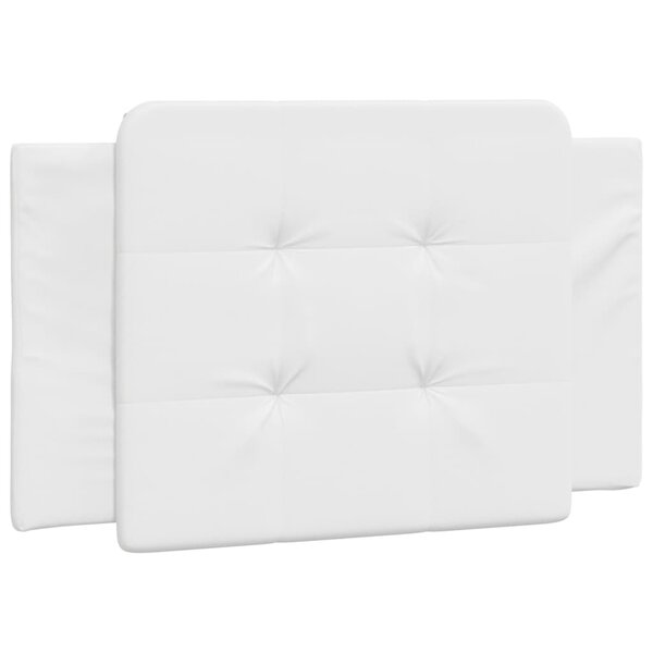 vidaXL Coussin de tête de lit blanc 90 cm similicuir