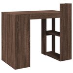 Bureau table poste de travail meuble d'ordinateur informatique étude chêne 103 5 x 56 5 x 94 cm bois d'ingénierie brun 02_0023606