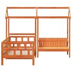 vidaXL Ensemble de lit de jour avec toit 90x190 cm bois massif de pin