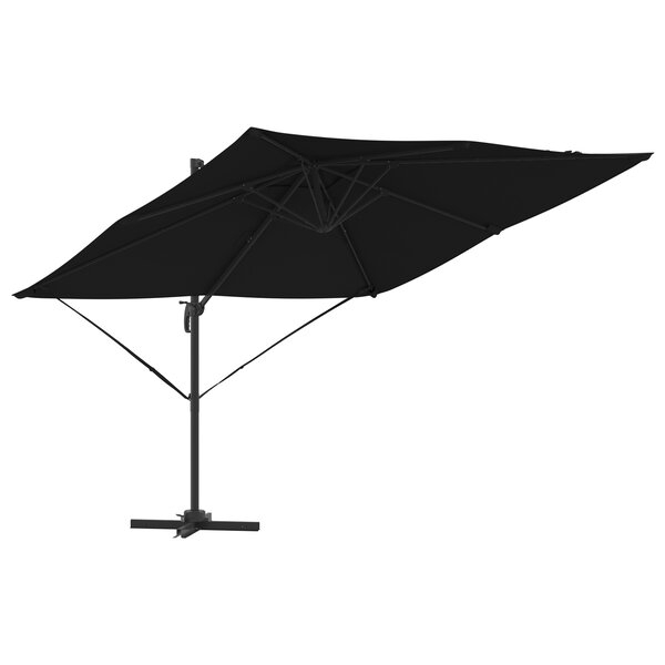 vidaXL Parasol Cantilever Roma Noir 286x285x265 cm Aluminium