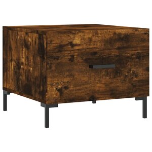 vidaXL Table basse Chêne fumé 50x50x40 cm Bois d'ingénierie