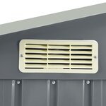 vidaXL Abri de jardin avec étagère Gris 205x130x183 cm Fer