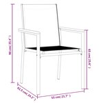 vidaXL Chaises de jardin lot de 2 noir 55x61 5x90cm textilène et acier