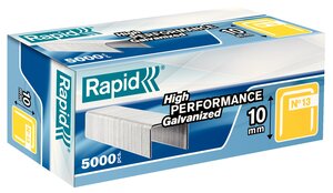 Boite de 5000 agrafes 13/10 fil fin galvanisé RAPID
