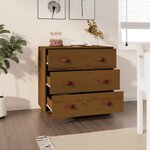 vidaXL Buffet Marron miel 80x40x75 cm Bois massif de pin