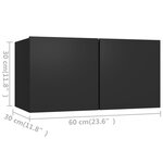 vidaXL Ensemble de meubles TV 10 Pièces Noir Bois d'ingénierie