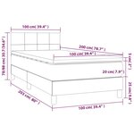 vidaXL Sommier à lattes de lit avec matelas Marron foncé 100x200 cm
