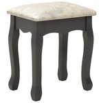 vidaXL Ensemble de coiffeuse avec tabouret Gris 80x69x141 cm Paulownia