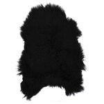 vidaXL Housse de chaise en peau de mouton islandaise Noir 70x110 cm