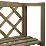 vidaXL Treillis avec étagères Gris 55x30x140 cm Bois de sapin massif