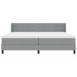 Lit Box Spring vidaXL avec Matelas Gris Clair 200x200 cm Tissu