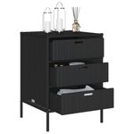 vidaXL Armoire de rangement de jardin noir 55x59x80 cm résine tressée