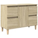vidaXL Ensemble de meubles de salle de bain 3 Pièces chêne sonoma