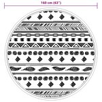 vidaXL Tapis d'extérieur gris Ø160 cm PP