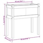 vidaXL Jardinière avec pieds 70x31x70 cm bois de pin imprégné