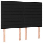 vidaXL Tête de lit à LED Noir 144x5x118/128 cm Tissu