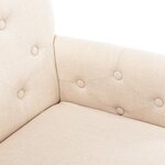 vidaXL Chaises à manger avec accoudoirs lot de 6 beige tissu