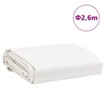 vidaXL Bâche blanc Ø 2 6 m 650 g/m²