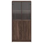 vidaXL Buffet haut avec portes chêne marron bois d'ingénierie