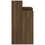 Bureau table poste de travail meuble d'ordinateur informatique étude et lumières LED chêne brun 97 x 45 x 90 cm bois d'ingénierie brun 02_0023781