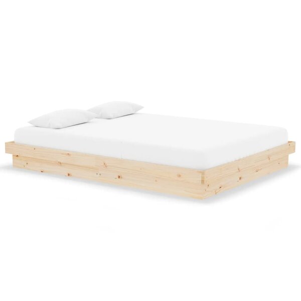 vidaXL Cadre de lit bois massif 140x190 cm
